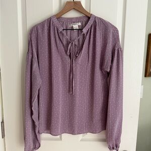 Universal Thread Purple Blouse with Dots